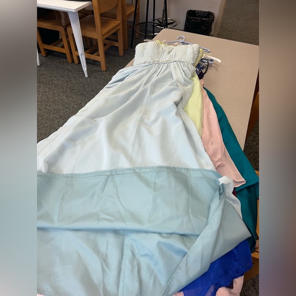 Bari Jay prom dress, light blue, jewel details, size 8 - Picture 2 of 5